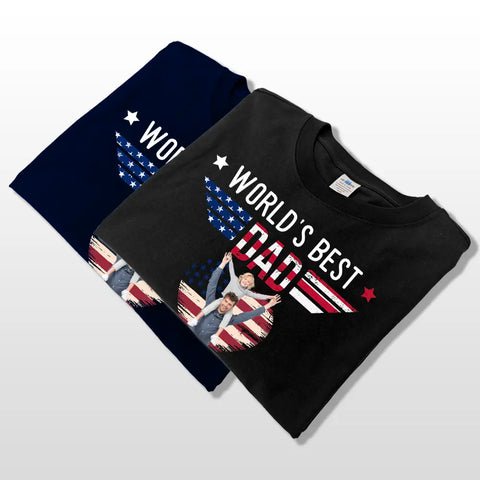 Meilleur père du monde - T-shirts, sweats à capuche et sweatshirts personnalisés pour la famille, cadeau pour papa 