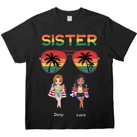 Drapeau national personnalisé, t-shirts en coton personnalisés, sweats à capuche, sweatshirts, cadeaux pour sœurs