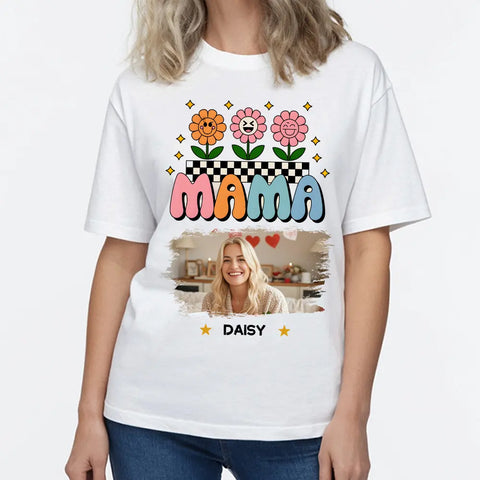 Personalización de fotos gráficas - Camisetas, sudaderas y sudaderas de algodón premium personalizadas - Regalos para mamá 