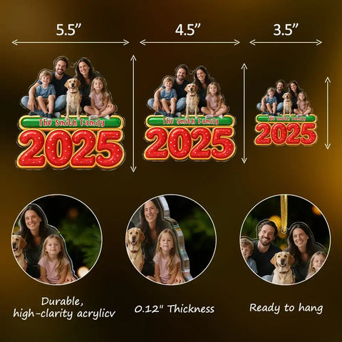 Customized family portrait acrylic Christmas decorations Christmas gifts