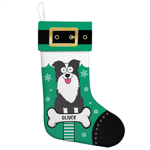 Custom Pet Christmas Stockings - Cartoon Dog Pattern Gifts