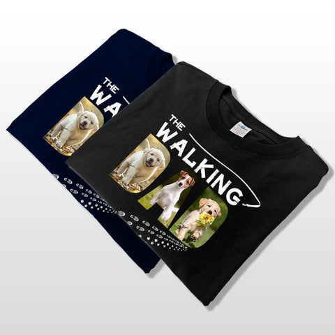 T-shirts, sweats à capuche et sweatshirts personnalisés avec photo de chien « The Walking Dad » 