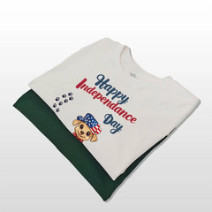 Feliz Día de la Independencia: camisetas, sudaderas y sudaderas de algodón personalizadas para amantes de las mascotas. 
