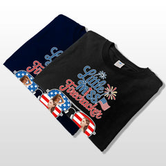 Celebra el Día de la Independencia, pequeña señorita petardo: camisetas, sudaderas y sudaderas de algodón personalizadas.