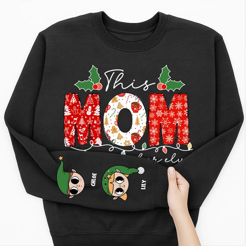 This Mum Loves Her Elves– personalizing Christmas sweatshirts with characters and children's names