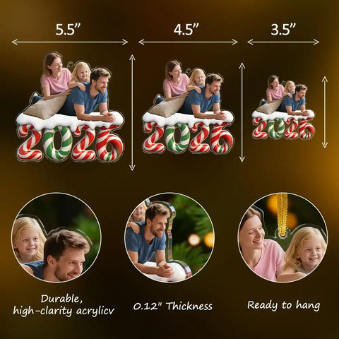 Christmas Custom Photo Family Acrylic Ornament