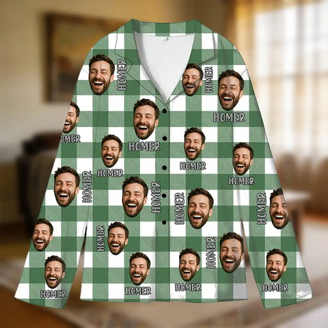 Personalized Custom Face Photo Pajamas for Couples