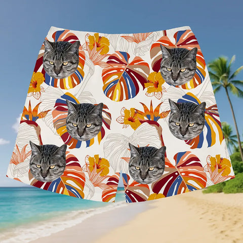 Custom Face Hawaiian Shorts – Funny Personalized Summer Gift