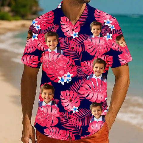 Custom Tropical Shirt – Personalized Photo Print for Beach Days