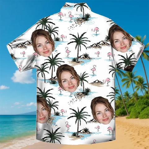 Funny Face Hawaiian Shirt – Personalized Tropical Beachwear Gift