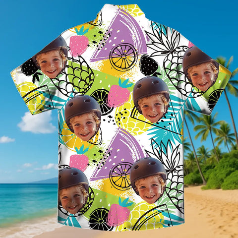 Tu foto, ambiente tropical: la camiseta de playa personalizada definitiva 