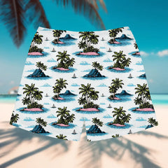 Shorts de playa hawaianos con foto personalizada - Shorts de verano unisex personalizados