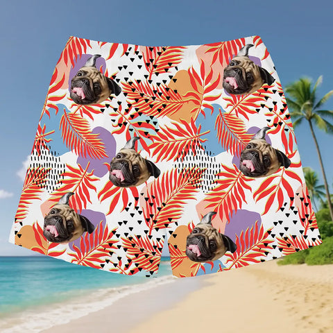 Summer Statement Shorts – Custom Tropical Print with Your Face