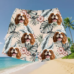 Shorts hawaianos con cara divertida: regalo tropical personalizado para la playa 