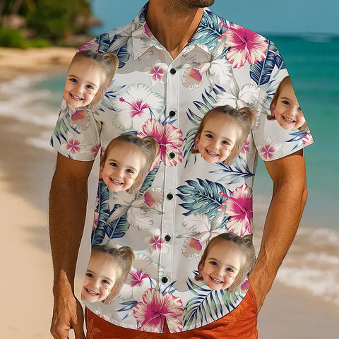 Personalized Photo Hawaiian Shirt – Funny Custom Gift for Summer