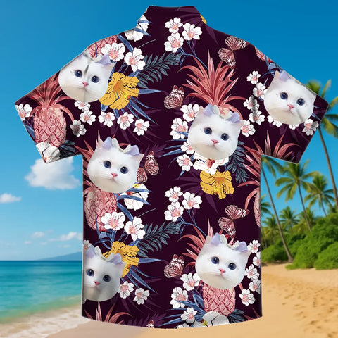Camisa hawaiana personalizada con tu foto: un regalo divertido y personalizado para tus vacaciones. 