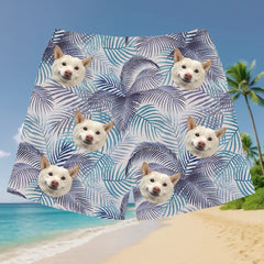 Custom Face Shorts – Vibrant Hawaiian Style for Summer Vibes