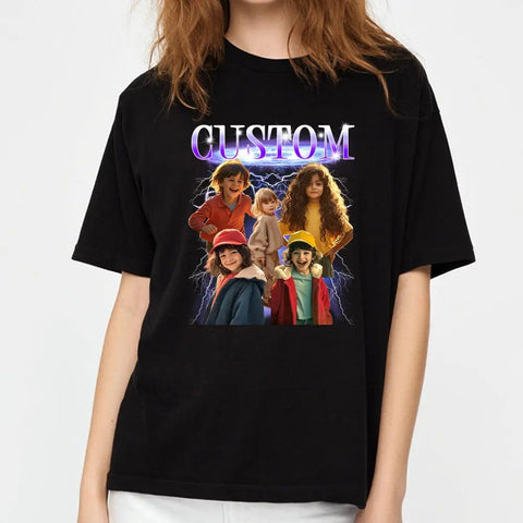 T-shirt rétro unisexe personnalisé avec photo, sweat à capuche, sweat-shirt - Cadeau pour les membres de la famille, les propriétaires d'animaux et les amis