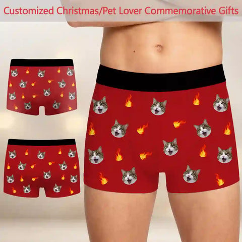 Custom Face Boxer Briefs – Upload Your Photo, Personalized Men’s Underwear with Multiple Patterns