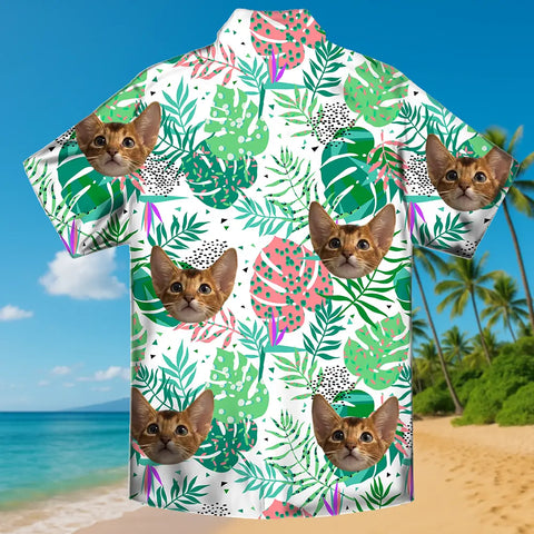 All-Over Face Print Shirt – Custom Tropical Tee for Summer Vibes