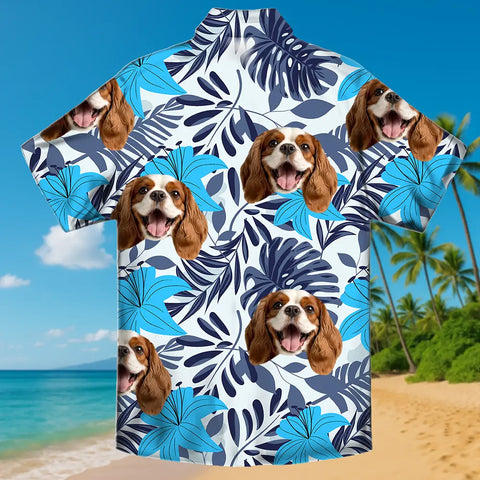 Camisa hawaiana con cara divertida: ropa de playa personalizada para el verano 