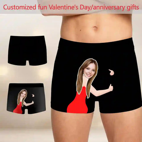 Personalized Face Boxers for Him – Custom Photo Underwear, Wedding, Anniversary & Birthday Gift for Husband or Boyfriend