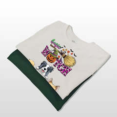 Custom Halloween T-Shirt ，Sweatshirts, Hoodies – Personalized Cute Pet Portrait, Spooky & Fun Design