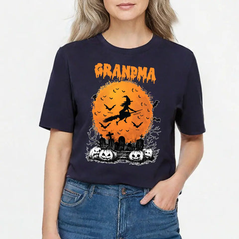Personalized Halloween T-shirts, Sweatshirts & Hoodies - Grandma, Mom, Witch & Grandkids