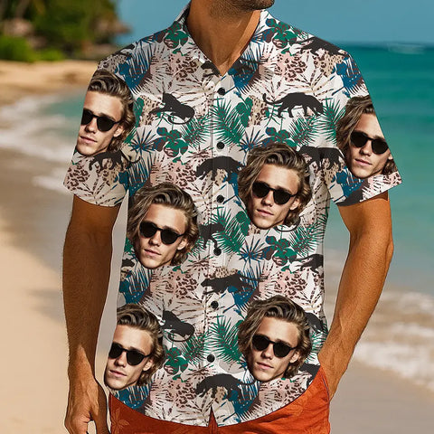 Camisa hawaiana personalizada con tu cara: un atuendo veraniego divertidísimo 