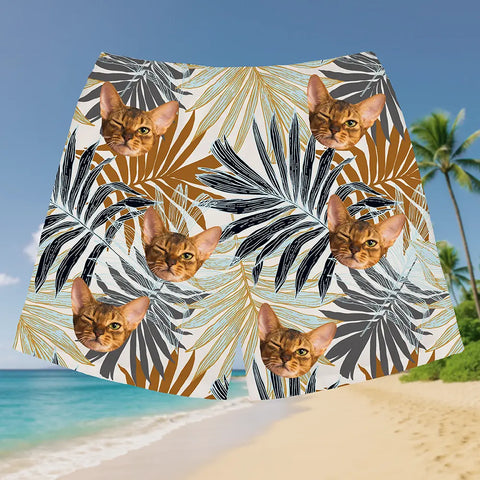 Personalized Face Shorts – Bold Tropical Design for Summer Fun