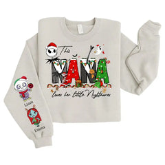 Personalized Christmas Sweatshirt – Custom This Mom Loves Her Nightmare Sweater