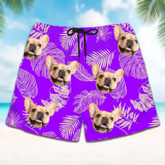 Pantalones cortos hawaianos con estampado personalizado: con tu mascota, tu pareja o tú mismo