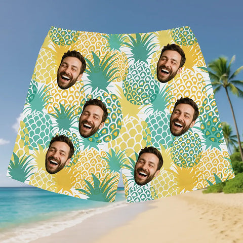 Custom Face Hawaiian Shorts – Personalized Tropical Shirt for Men & Women