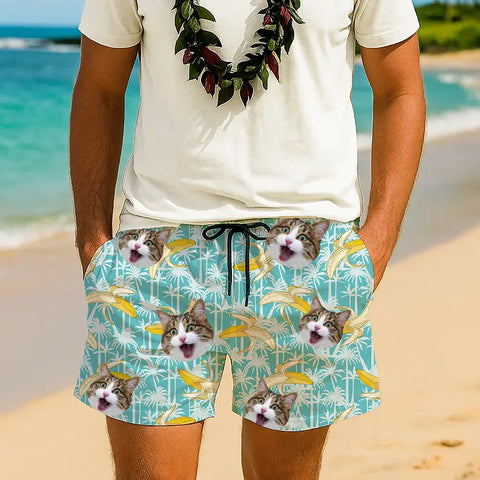 Your Face on a Hawaiian Shorts – Funny Custom Summer Gift
