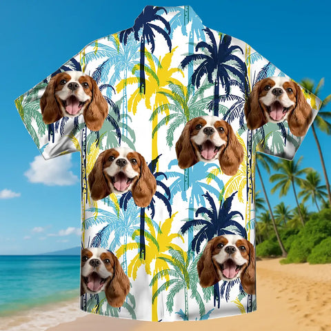Personalized Face Shirt – Custom Tropical Summer Shirt with Your Photo