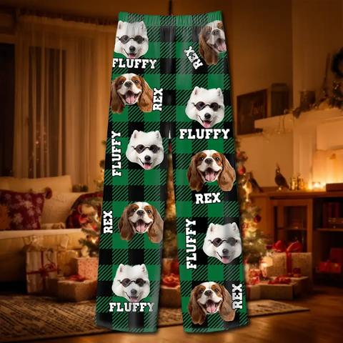 Personalized Christmas Pet Family Pajamas – Holiday Sleepwear with Festive Prints & Matching Hats