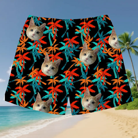 Face on Vacation – Personalized Tropical Print Shorts