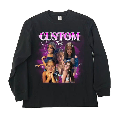 Camiseta, sudadera o sudadera unisex personalizada con foto personalizada "Vibraciones positivas, vida positiva" - Regalo para familiares, dueños y amantes de las mascotas.