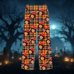 Custom Halloween Pajamas – Personalized Dog, Cat & Human Face Sleepwear Gift