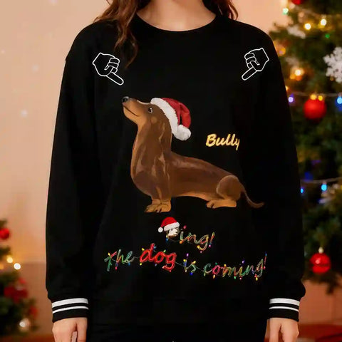 Custom Dog Christmas Ugly Sweater – Personalized Holiday Sweatshirt with Pet Photo, Multiple Dog Prints Available, Perfect Gift for Pet Lovers