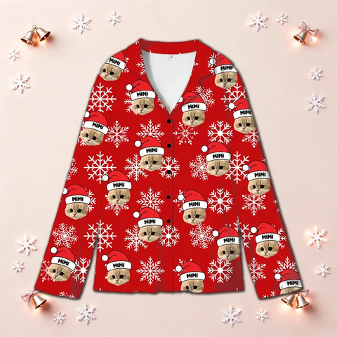 Personalized Family Photo Christmas Pajamas – Matching Sleepwear Set