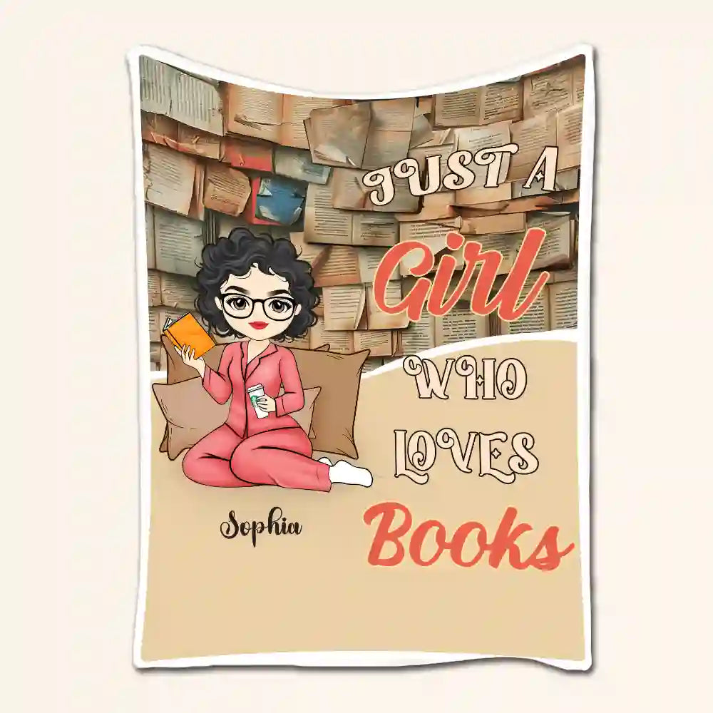 Custom Name Book Lover Blanket – Cozy Reading Throw for Bedroom or Library