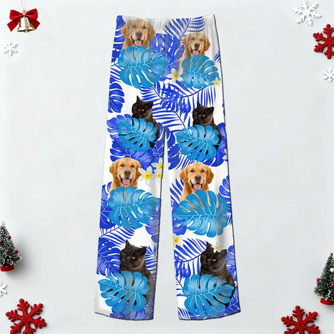 Custom Photo Dog and Cat Pajamas – Christmas Pet Sleepwear