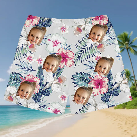 Personalized Photo Hawaiian Shorts – Funny Custom Gift for Summer