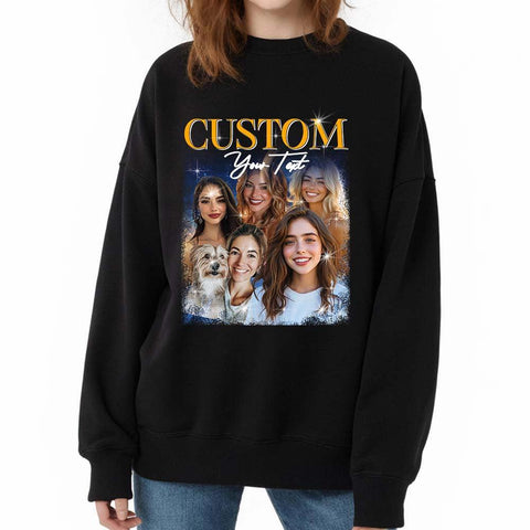 T-shirt personnalisé vintage rap bootleg des années 90 - T-shirt hip-hop rétro personnalisé - Cadeau pour petite amie