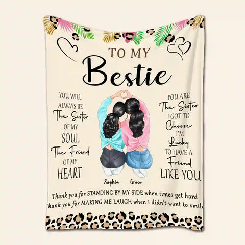 Personalized “To My Bestie” Blanket – Unique Friendship Gift That Says It All