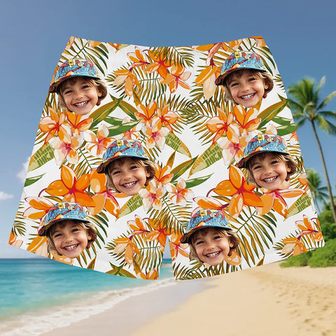 Pantalones cortos hawaianos con cara personalizada: personalizados para la diversión del verano 