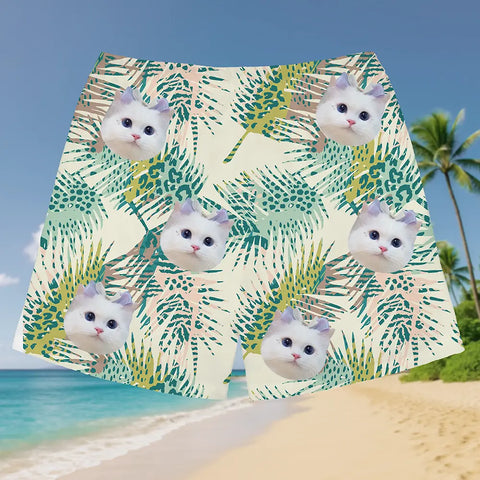 Face on Vacation – Personalized Summer Shorts with Tropical Flair