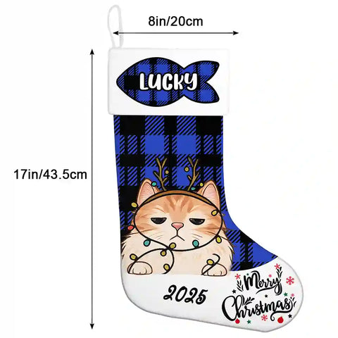 Personalized Cat Christmas Stocking