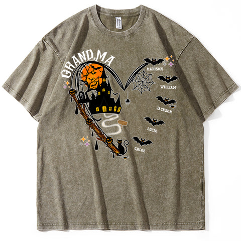 Custom Personalized Family Matching Halloween Shirts - Gift for Grandma and Grandchildren